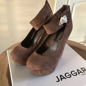 Faux Suede Platform Wedge heels